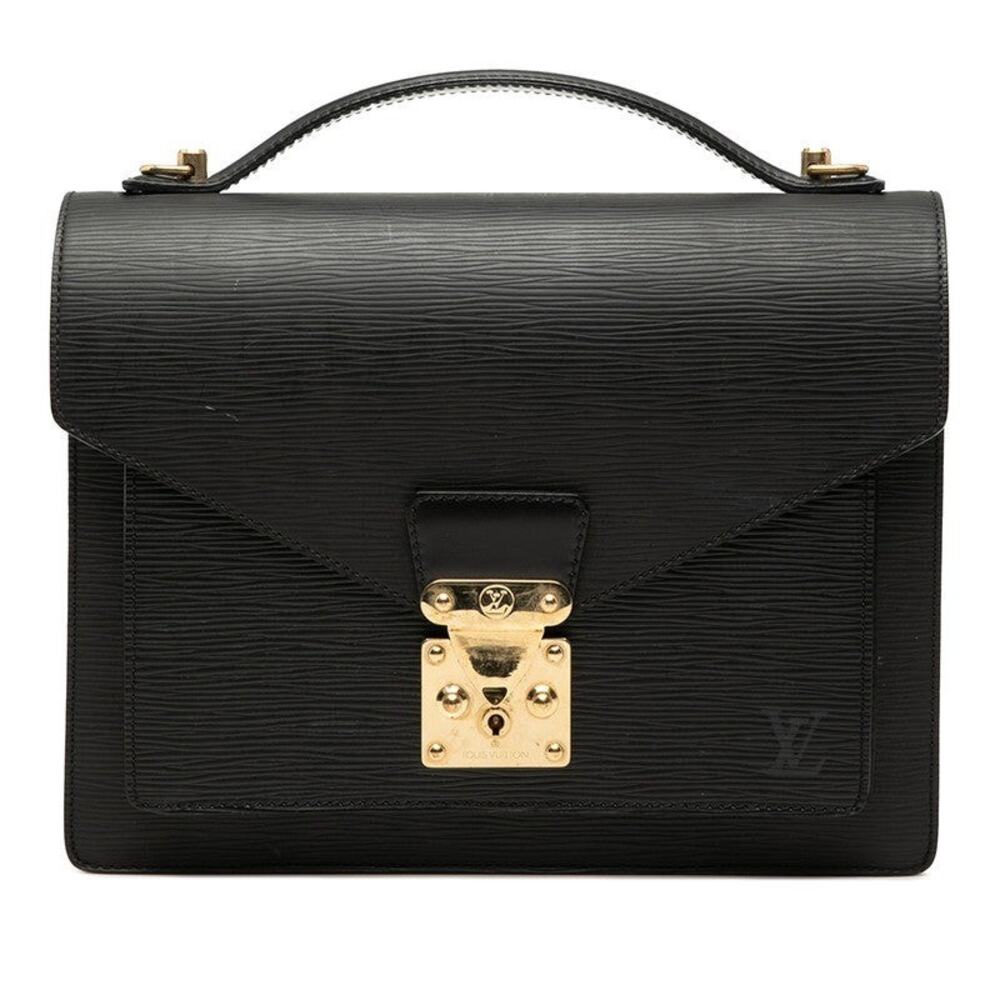 Louis Vuitton Epi Monceau Handbag Black